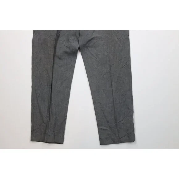 Vintage 60s 70s Streetwear Mens 32x28 Lightweight Wool Knit Chino Pants Gray USA